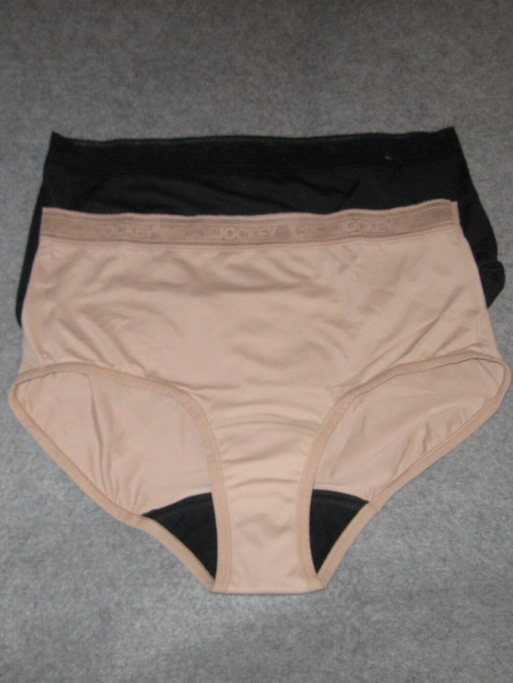 Jockey 2-Pack Worry Free Micro Stretch Brief Panty Set L Black/Light